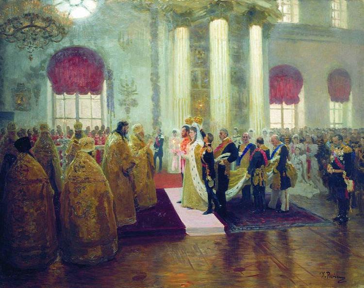 Ilya Repin Wedding of Nicholas II and Alexandra Fyodorovna,